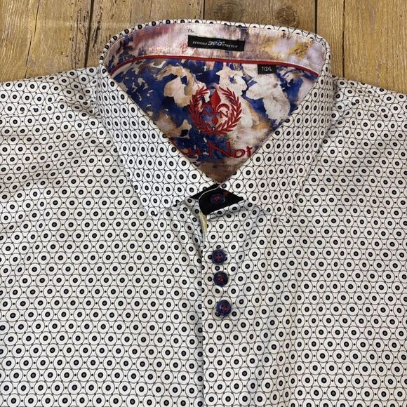 Au Noir Shirt Mens Short Sleeve Size 7 XXXL 3XL